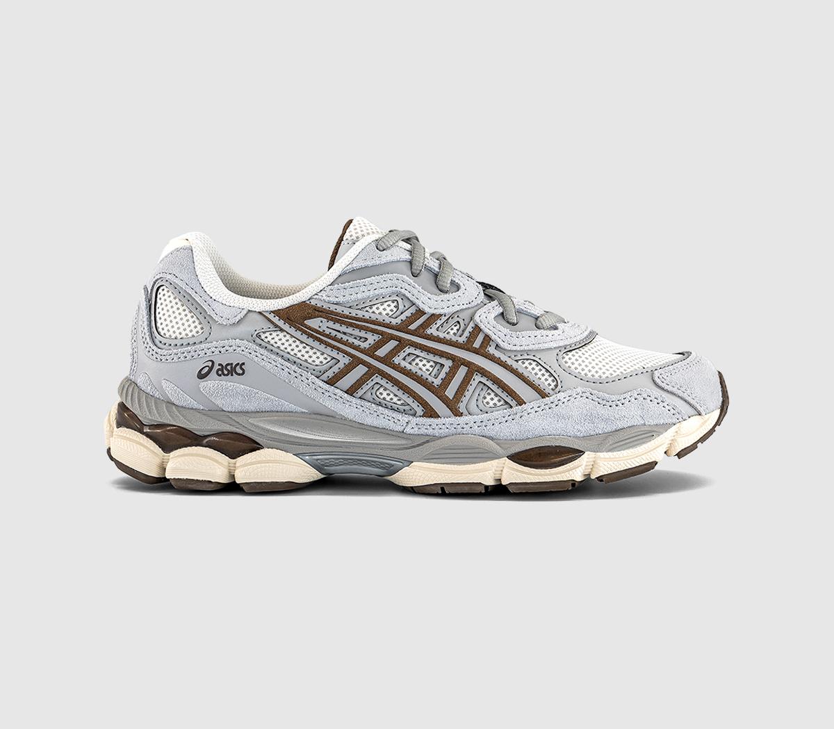 ASICS Gel NYC Trainers Cream Cement Grey UK Size 7