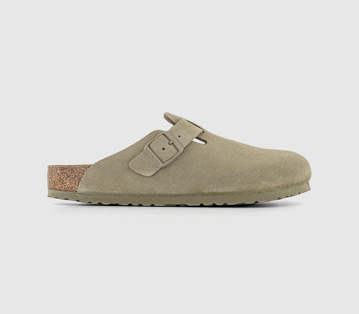 Womens BIRKENSTOCK Boston Clogs Faded Khaki UK Size 5.5 EU39