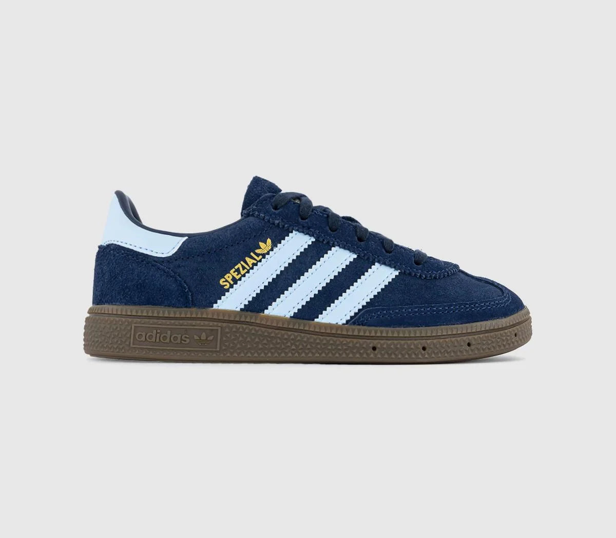 Kids adidas Handball Spezial Youth Trainer Collegiate Navy Clear Sky Gum UK Size 10 youth