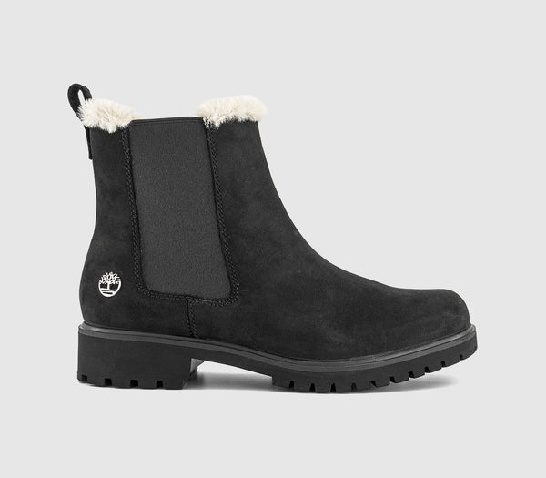 Womens Timberland Lyonsdale Chelsea Boots Black Black Nubuck UK Size 6