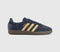 adidas Samba OG Trainers Shadow Navy Golden Beige UK Size 6