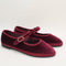 Womens Flabelus Mary Janes Red Velvet UK Size 4
