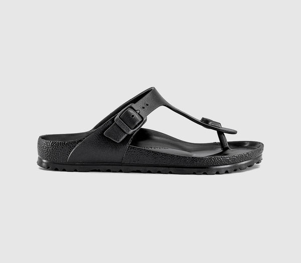 Womens BIRKENSTOCK Toe Thong Footbed Black Eva