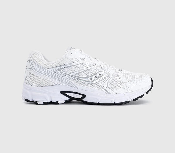 Saucony Ride Millenium Trainers White White Silver UK Size 5