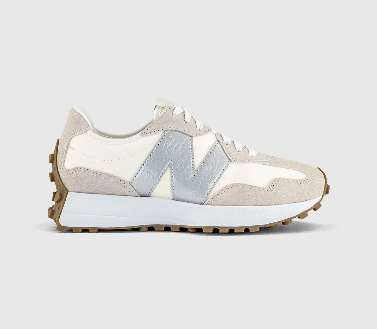 New Balance 327 Trainers Angora Silver Metallic UK Size 6