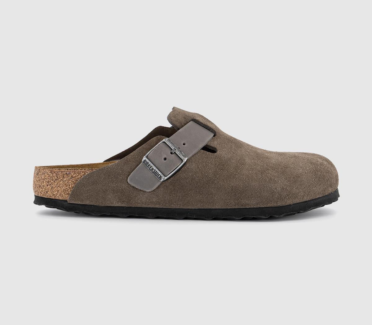Mens BIRKENSTOCK Boston Clogs M Concrete Gray Contrast