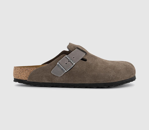 Mens BIRKENSTOCK Boston Clogs M Concrete Gray Contrast