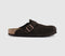 Mens Birkenstock Boston Clog Mocha Suede Leather
