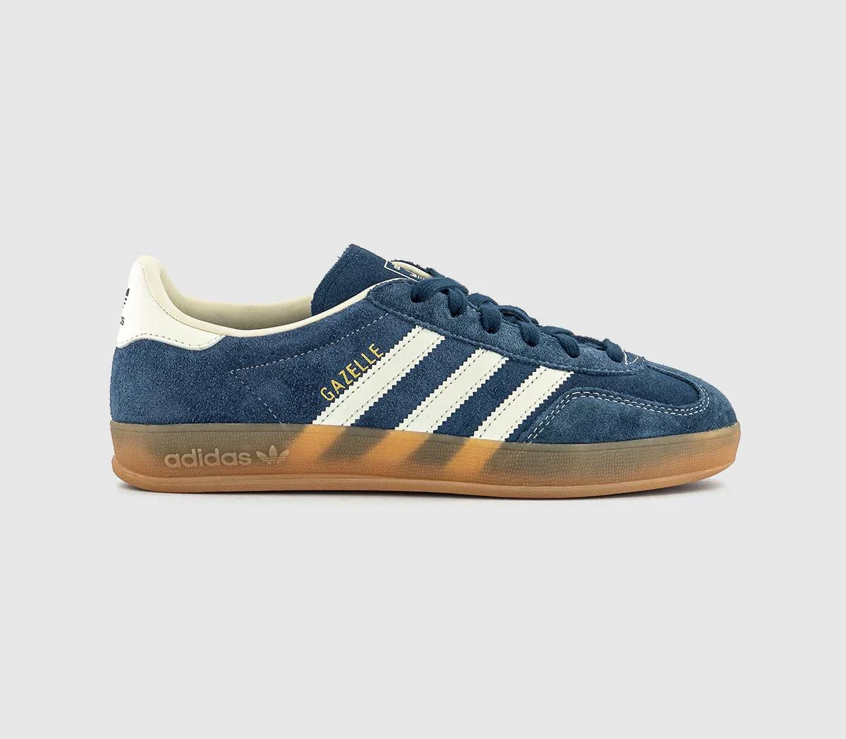 adidas Gazelle Indoor Trainers Night Indigo Offwhite Gold Metallic UK Size 5