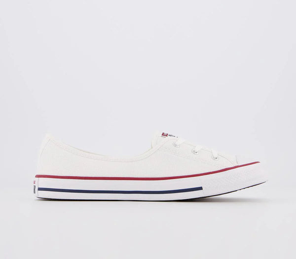 Converse Ctas Ballet Lace White Garnet Navy Trainers UK Size 5
