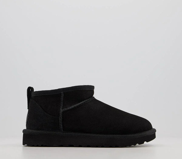 Womens UGG Classic Ultra Mini Boots Black UK Size 8