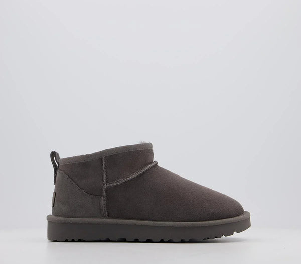 Womens UGG Classic Ultra Mini Boots Grey UK Size 5