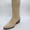 Womens OFFICE Kezia Heeled Western Knee Boots Beige Suede UK Size 4