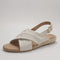 Womens EARTHADDICT Tulip Cross Over Sandals White Leather UK Size 6