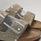 Womens BIRKENSTOCK Arizona Two Strap Sandals Taupe Rivet UK Size 4.5 EU37