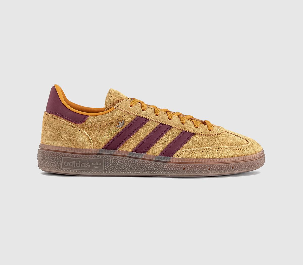 adidas Handball Spezial Trainers Preloved Yellow Shadow Red Gold Metallic UK Size 6
