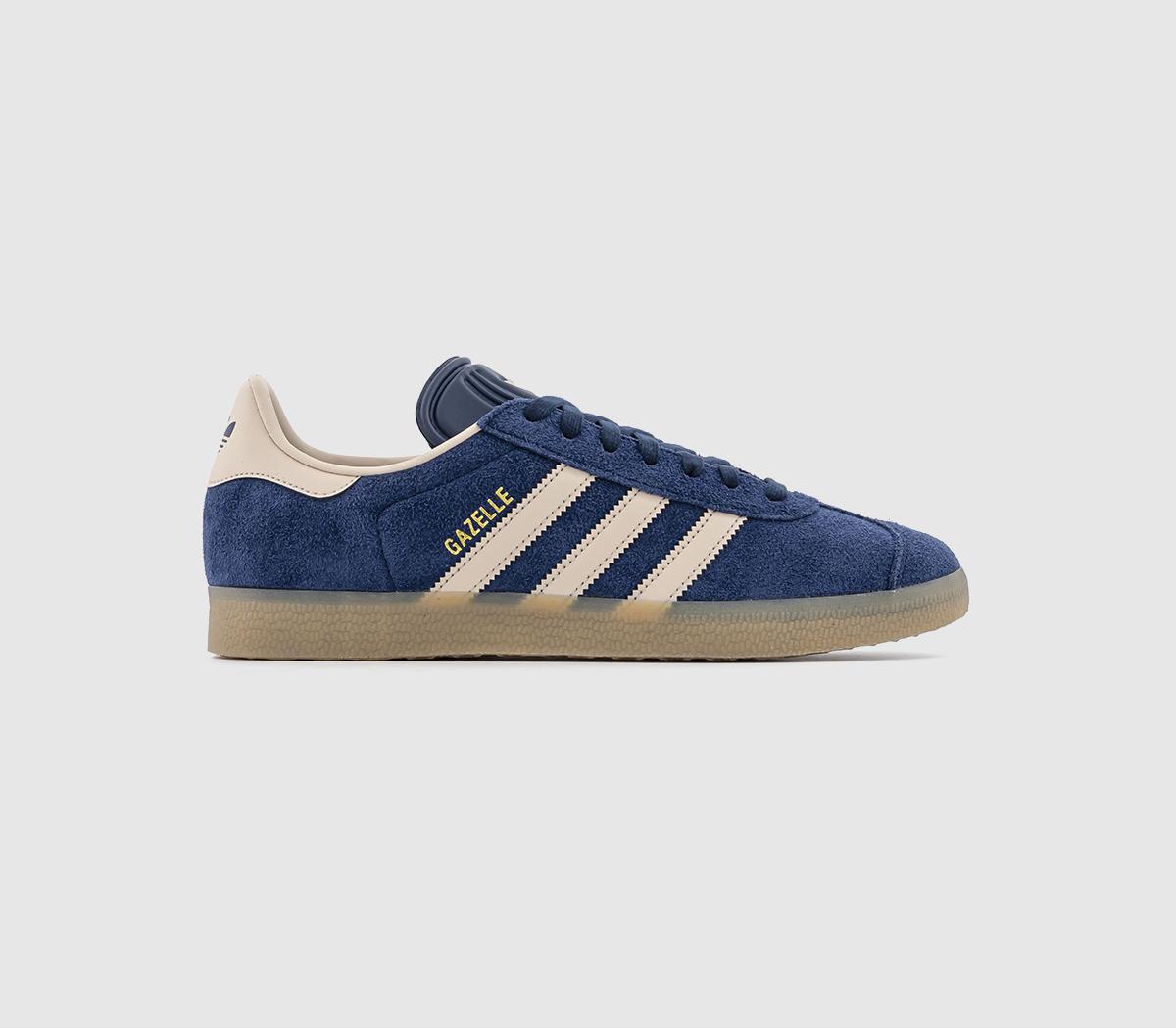 adidas Gazelle Night Indigo Wonder Taupe Gum Trainers UK Size 4