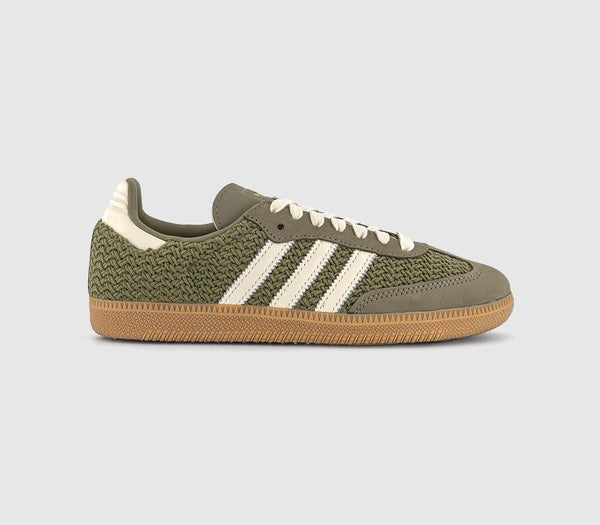 adidas Samba OG Trainers Orbit Green Cream White Gum UK Size 6