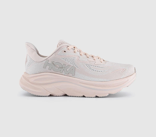 HOKA Clifton 10 Trainers Beechwood Rose Cream F UK Size 6.5