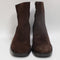 Womens OFFICE Annabella Square Toe Leather Block Heel Boots Brown Suede UK Size 5