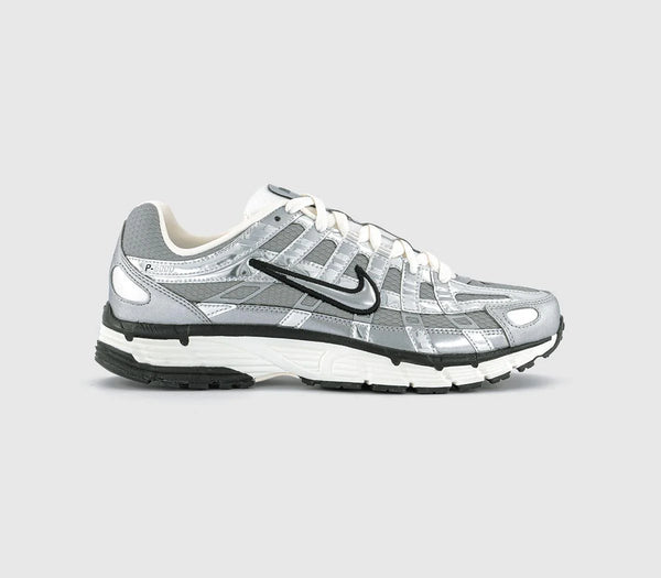 Nike P-6000 Trainers Metallic Silver Metallic Silver Sail UK Size 5