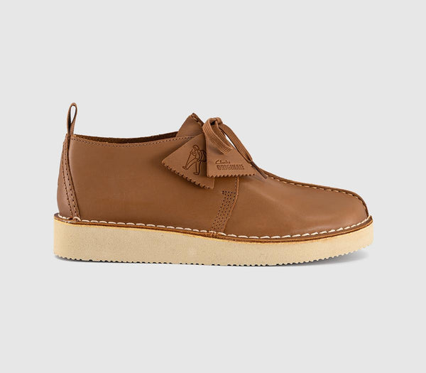 Mens Clarks Originals Desert Trek Shoes Tan Leather