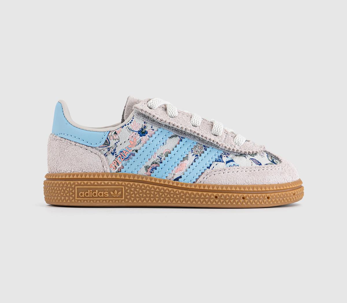 Kids adidas x Liberty London Handball Spezial Infant Trainers Liberty London Off White Icey Blue UK Size 9infant
