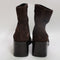 Womens OFFICE Annabella Square Toe Leather Block Heel Boots Brown Suede UK Size 5