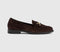 Womens OFFICE Fountain Snaffle Trim Loafers Brown Suede UK Size 4