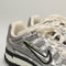 Odd sizes - Nike P-6000 Trainers Metallic Silver Metallic Silver Sail UK Sizes Right 6/Left 5