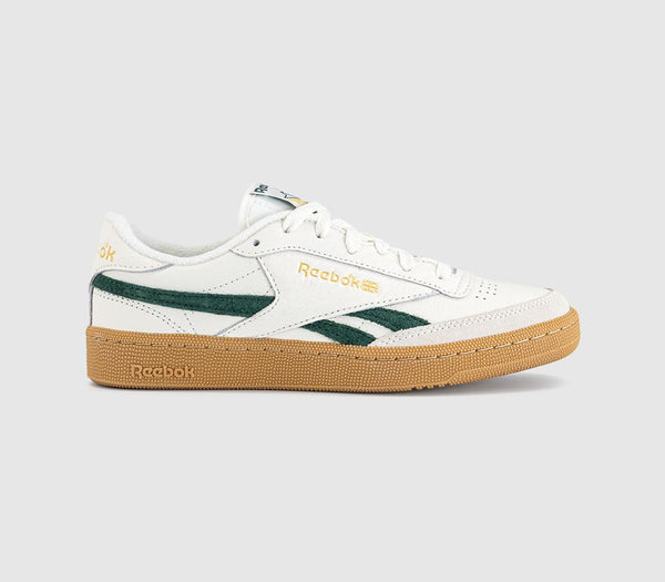 Reebok Club C Revenge Trainers Chalk Dark Green Gum UK Size 6
