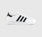 adidas Superstar II Trainers White Black Patent UK Size 5