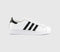 adidas Superstar II Trainers White Black Patent UK Size 5