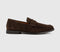 Mens OFFICE Marcel Round Toe Penny Loafers Brown Suede UK Size 9