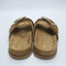 Womens OFFICE Sia Cross Over Buckle Footbed Sliders Tan Suede UK Size 5