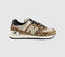 New Balance 574 Trainers Stoneware Linen Black Leopard UK Size 8