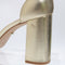 Womens OFFICE Holly Two Part Platform Heeled Sandals Gold UK Size 6