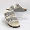 Womens BIRKENSTOCK Womens BIRKENSTOCK Arizona Two Strap Shearling Sandals Grey Suede UK Size 4.5 EU37
