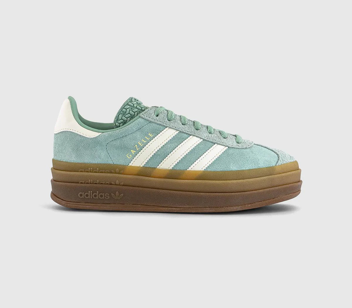 adidas Gazelle Bold W Trainers Ash Green Offwhite Gum UK Size 4