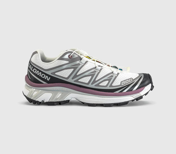Salomon Xt-6 Trainers White Black Dusky Orchid UK Size 5.5