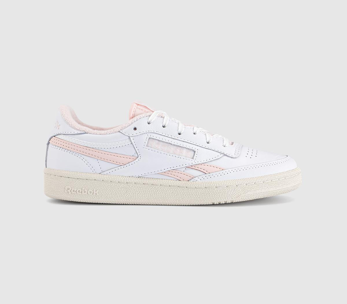 Reebok Club C Revenge Trainers White Chalk Pure Pink UK Size 6