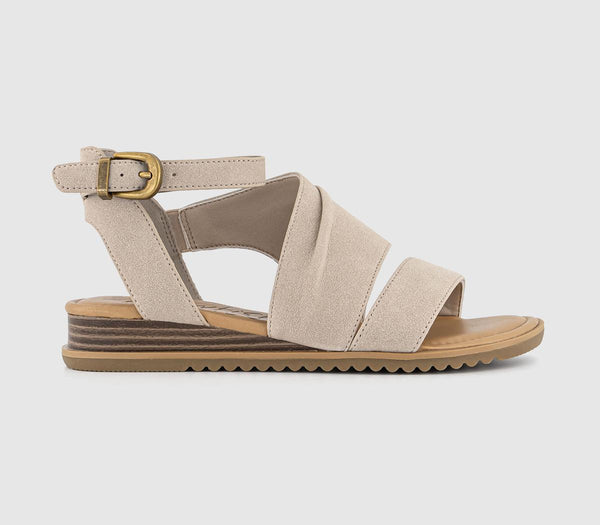 Odd sizes - Womens Blowfish Malibu Balana Sandals Taupe UK Sizes Right 5/Left 4