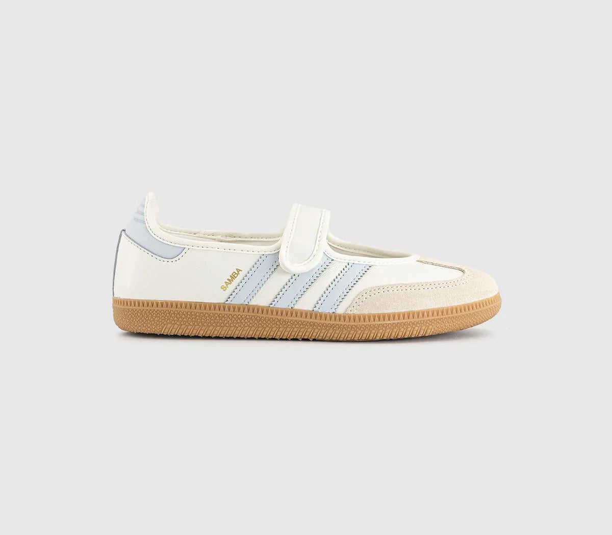adidas Samba Jane Trainers Cloud White Gum Halo Blue UK Size 6