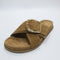 Womens OFFICE Sia Cross Over Buckle Footbed Sliders Tan Suede UK Size 5
