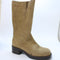 Womens OFFICE Kickstart Chunky Calf Boot Beige Suede UK Size 6