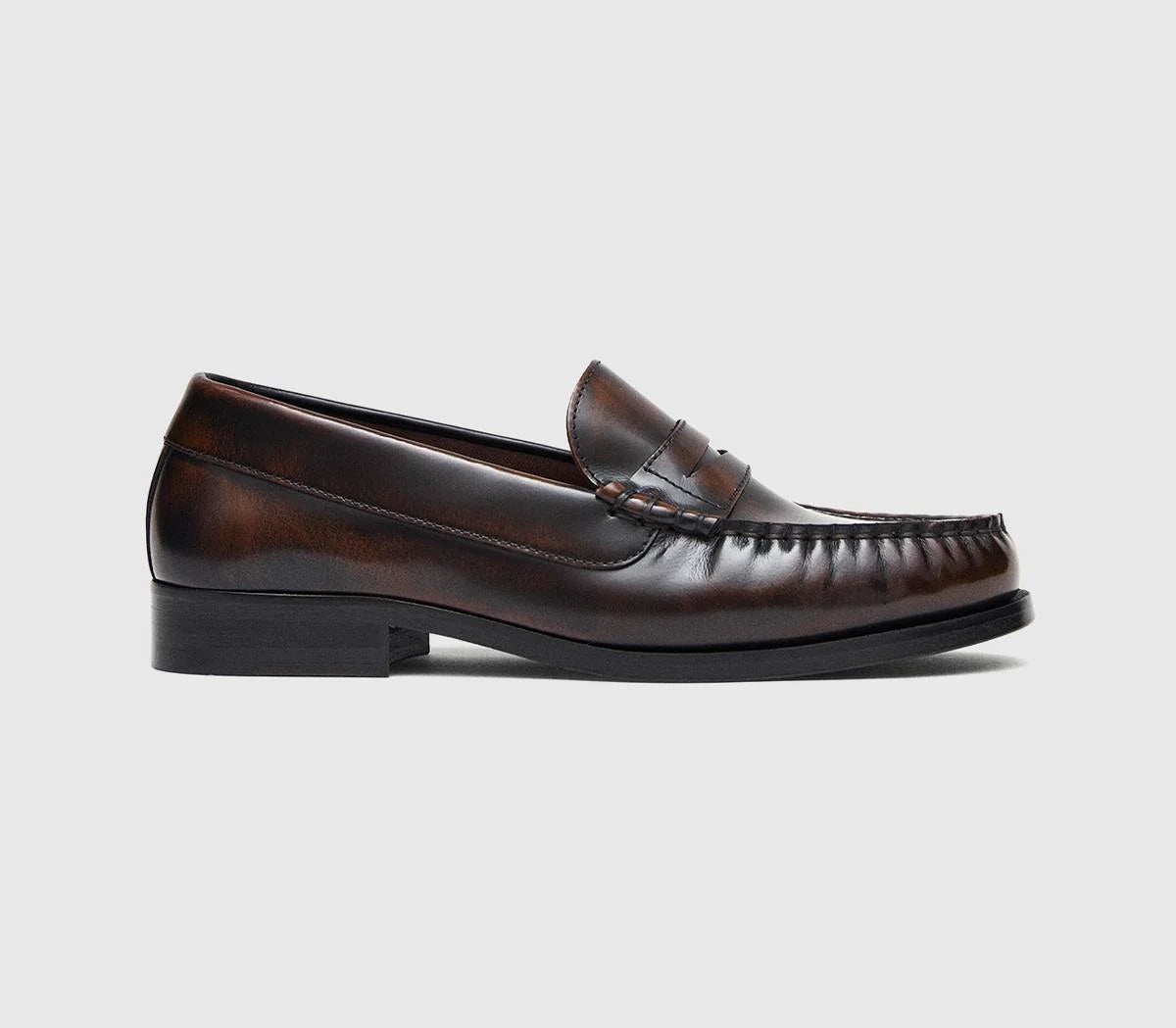 Womens ALOHAS Rivet Loafers Brushed Coffe Brown UK Size 5