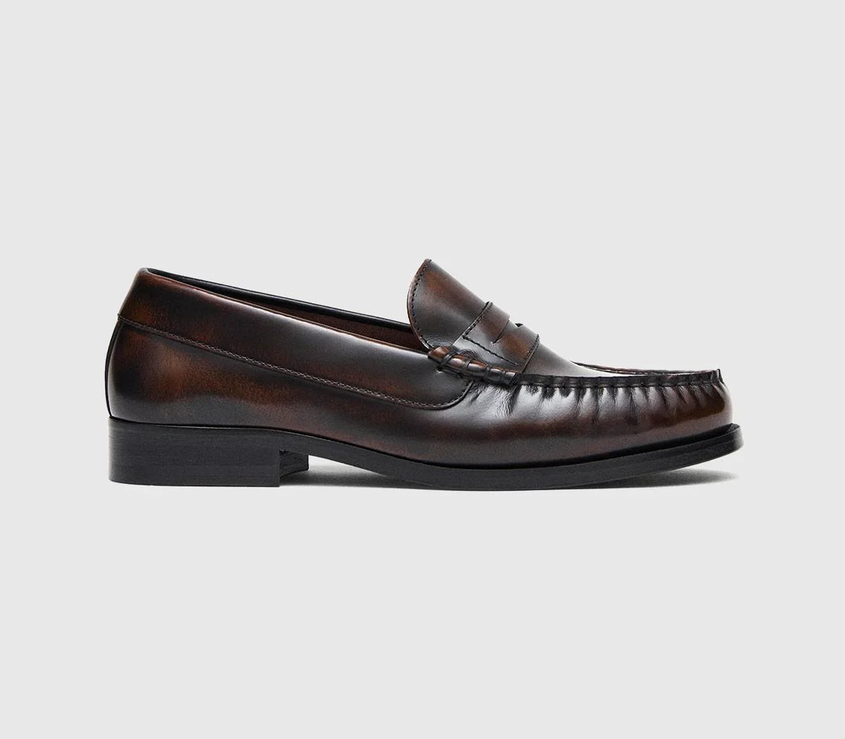 Womens ALOHAS Rivet Loafers Brushed Coffe Brown UK Size 5