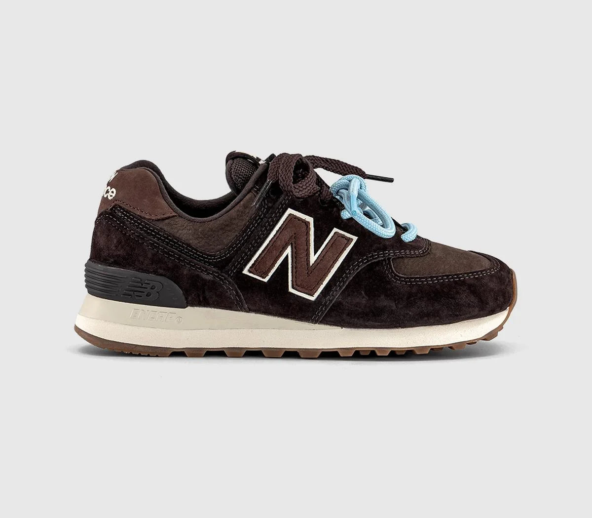 New Balance 574 Trainers Darker Grey Matter Darker Sea Salt UK Size 5