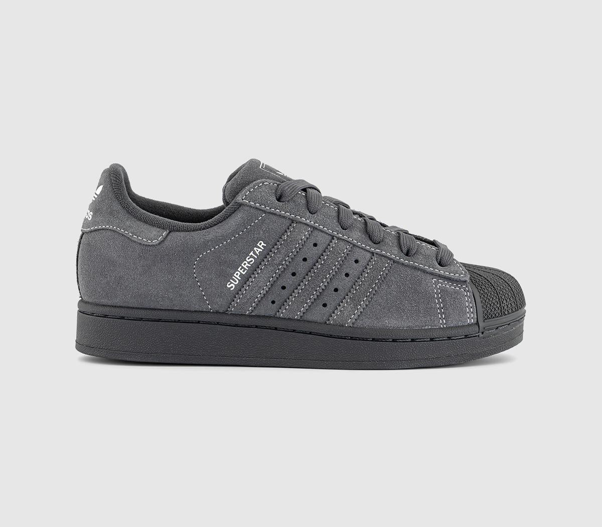 adidas Superstar Il Trainers Charcoal Grey Black UK Size 6