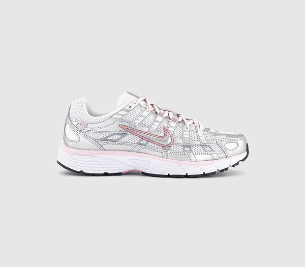 Nike P-6000 Trainers White Metallic Silver Elemental Pink UK Size 5